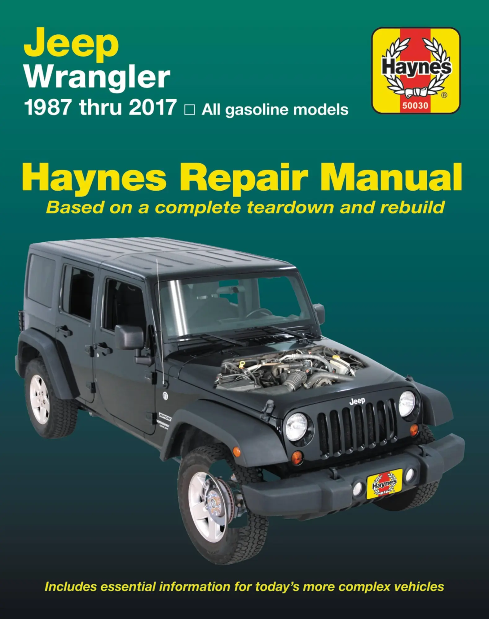 Cover: 9781620922842 | Jeep Wrangler, 1987 Thru 2017 Haynes Repair Manual | Haynes Publishing