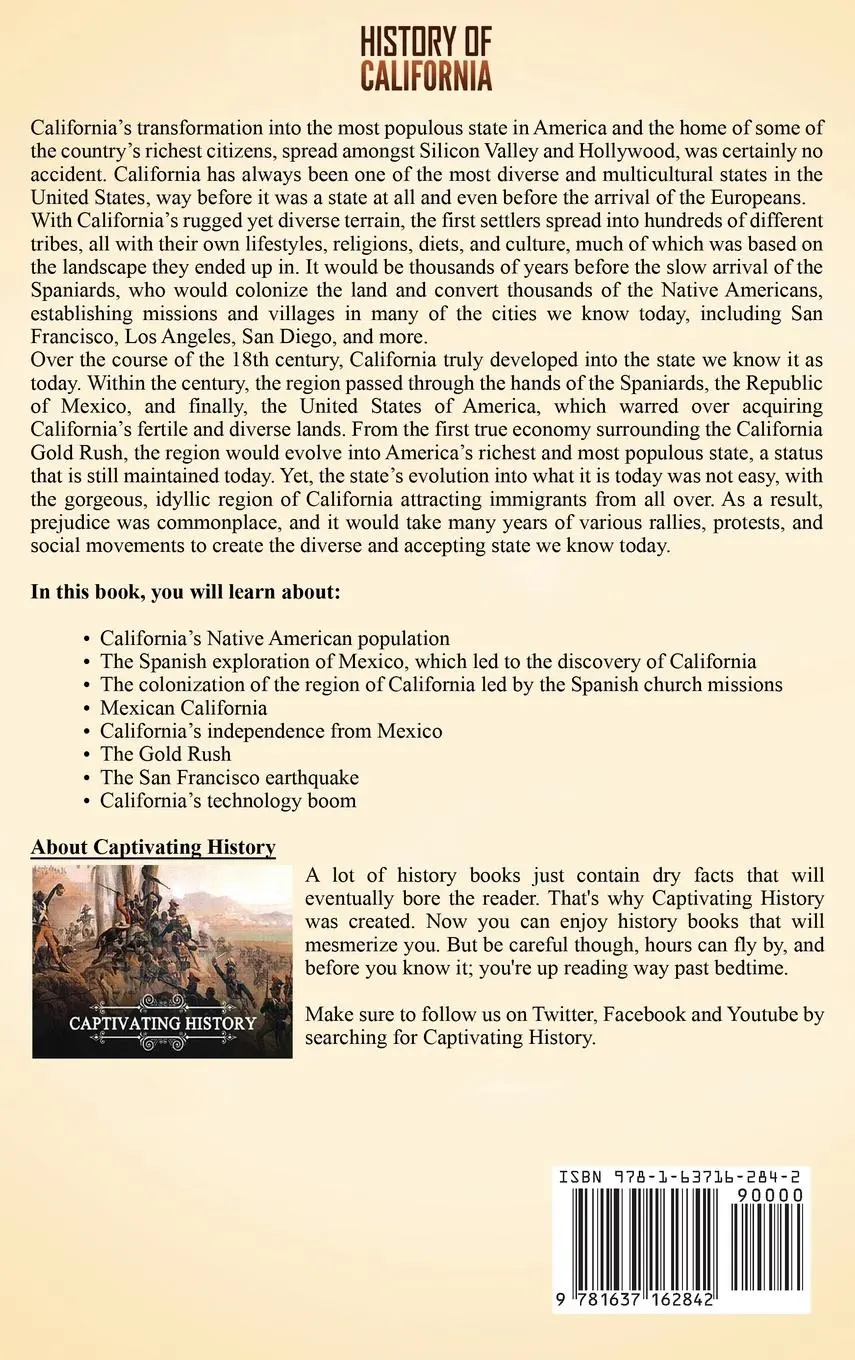 Rückseite: 9781637162842 | History of California | Captivating History | Buch | Englisch | 2021