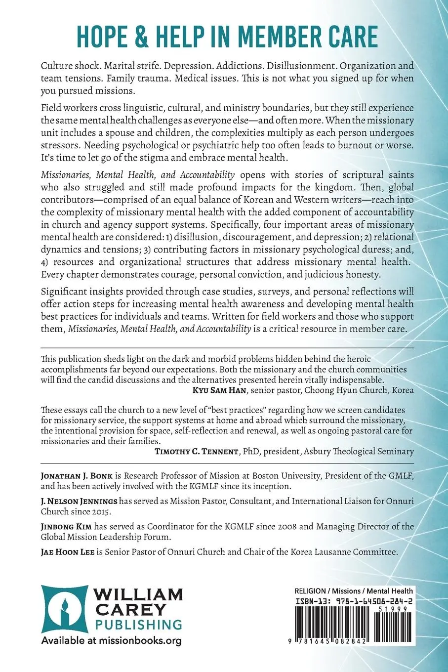 Rückseite: 9781645082842 | Missionaries, Mental Health, and Accountability | Bonk (u. a.) | Buch