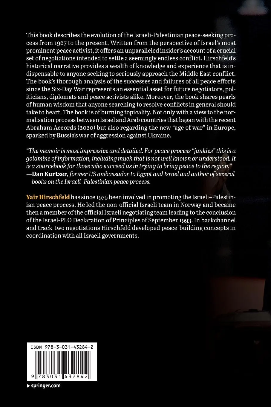 Rückseite: 9783031432842 | The Israeli-Palestinian Peace Process | A Personal Insider's Account