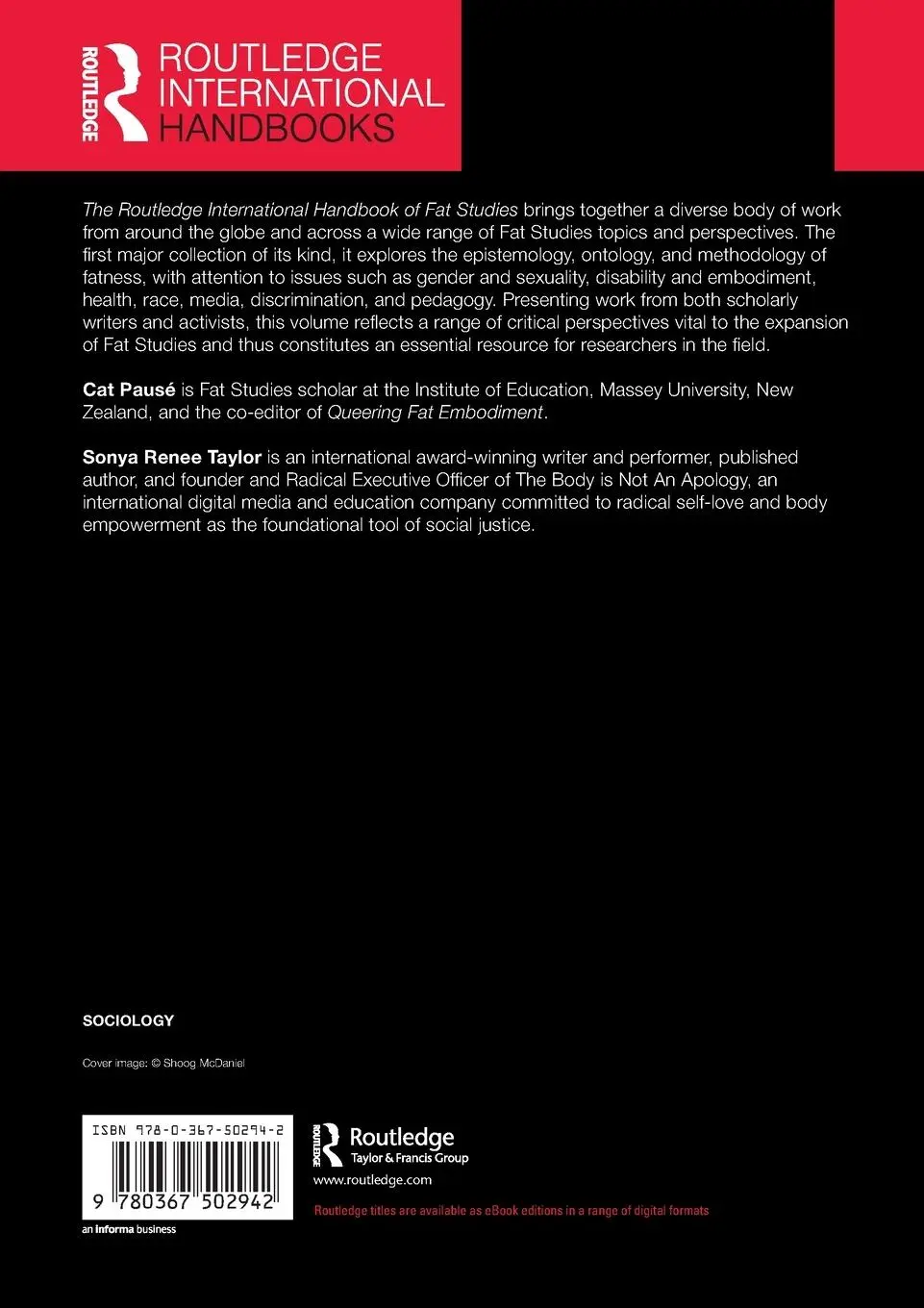 Rückseite: 9780367502942 | The Routledge International Handbook of Fat Studies | Pausé (u. a.)