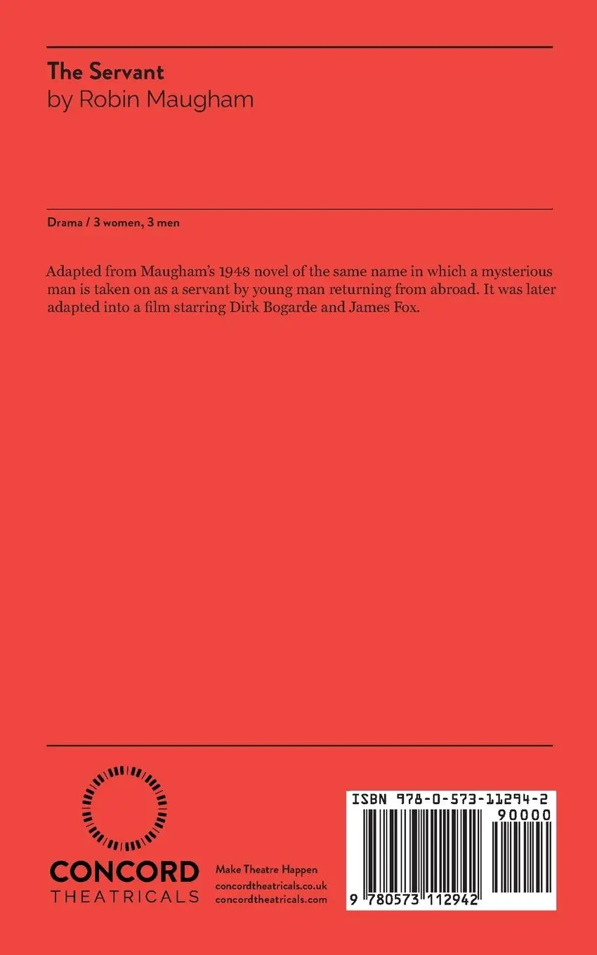 Rückseite: 9780573112942 | The Servant | Robin Maugham | Taschenbuch | Kartoniert / Broschiert