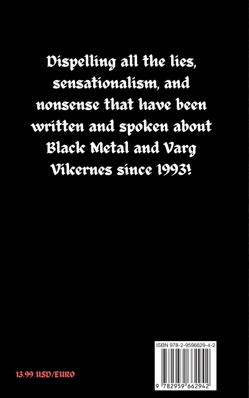 Rückseite: 9782959662942 | To Hell &amp; Back Again | My Black Metal Story 2E | Varg Vikernes | Buch