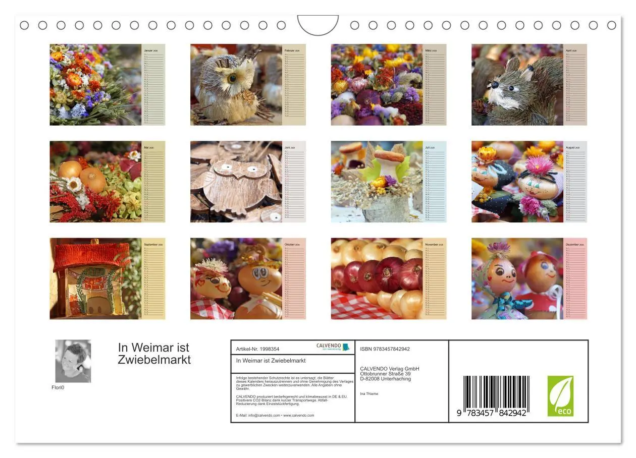 Bild: 9783457842942 | In Weimar ist Zwiebelmarkt (Wandkalender 2026 DIN A4 quer),...