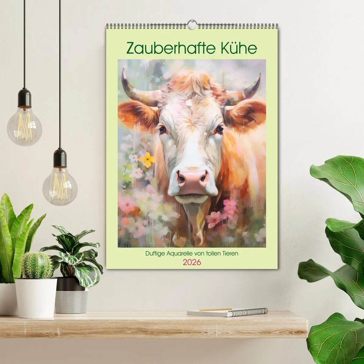 Bild: 9783516312942 | Zauberhafte Kühe. Duftige Aquarelle von tollen Tieren (Wandkalender...