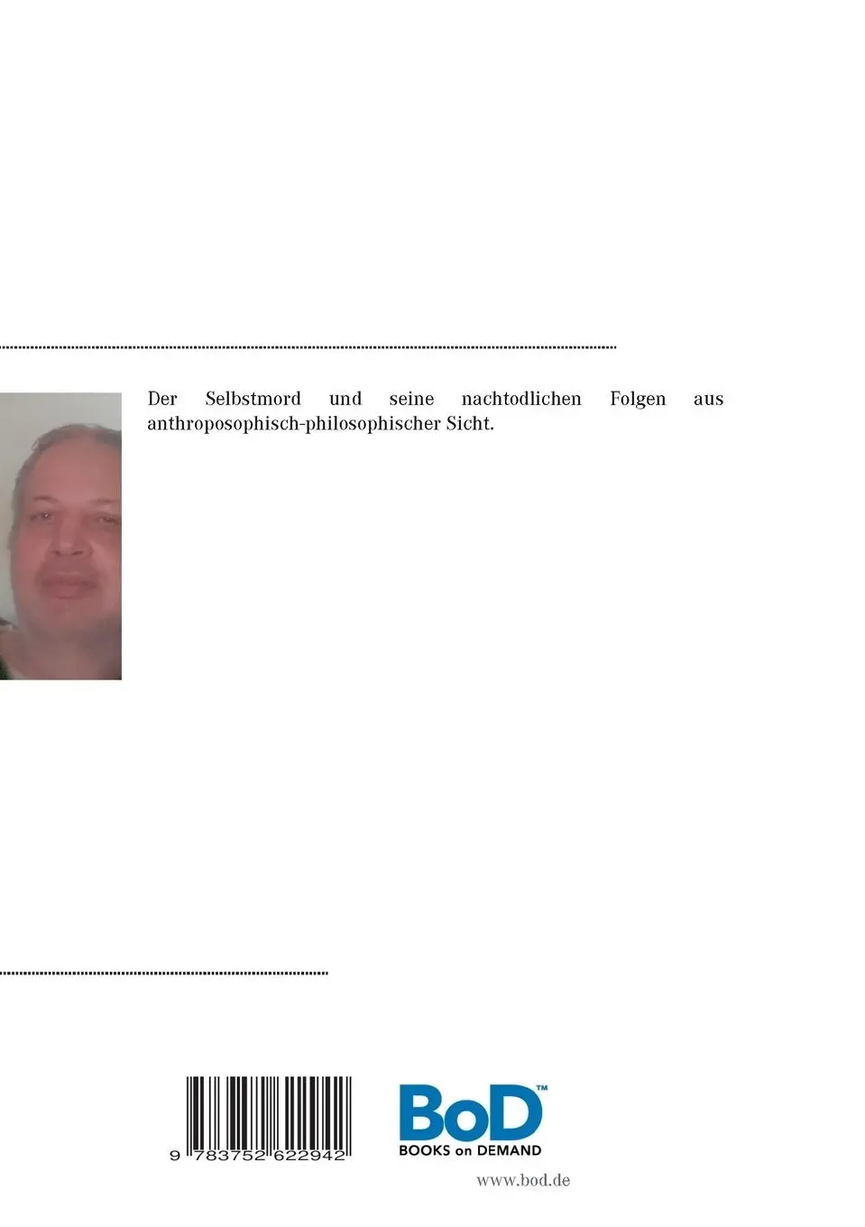 Rückseite: 9783752622942 | Der Suizid aus anthroposophischer Sicht | 1. Auflage | Heinen-Anders