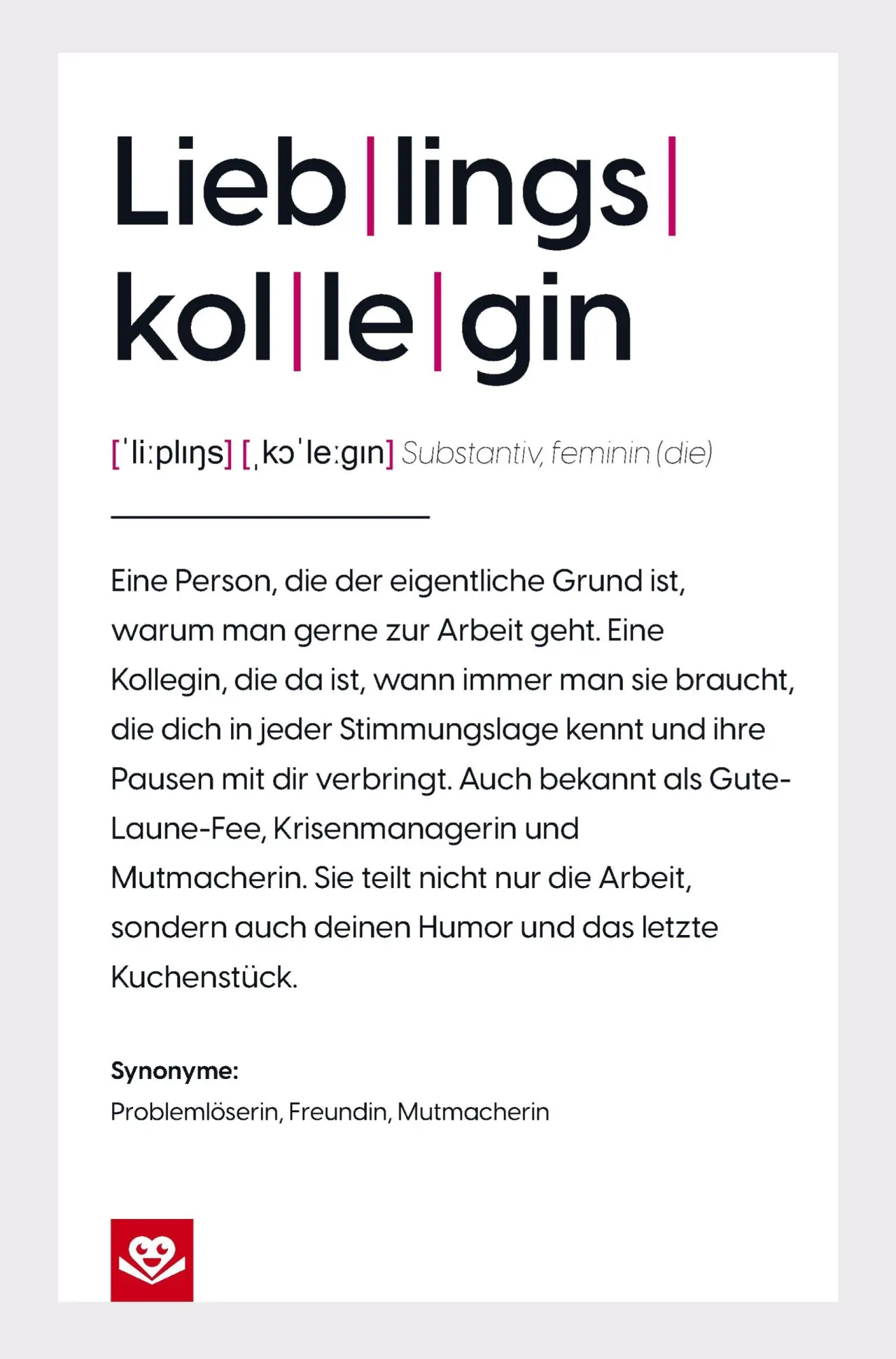 Cover: 9789403852942 | Lieblingskollegin Notizbuch Geschenkbuch: Die Definition einer...