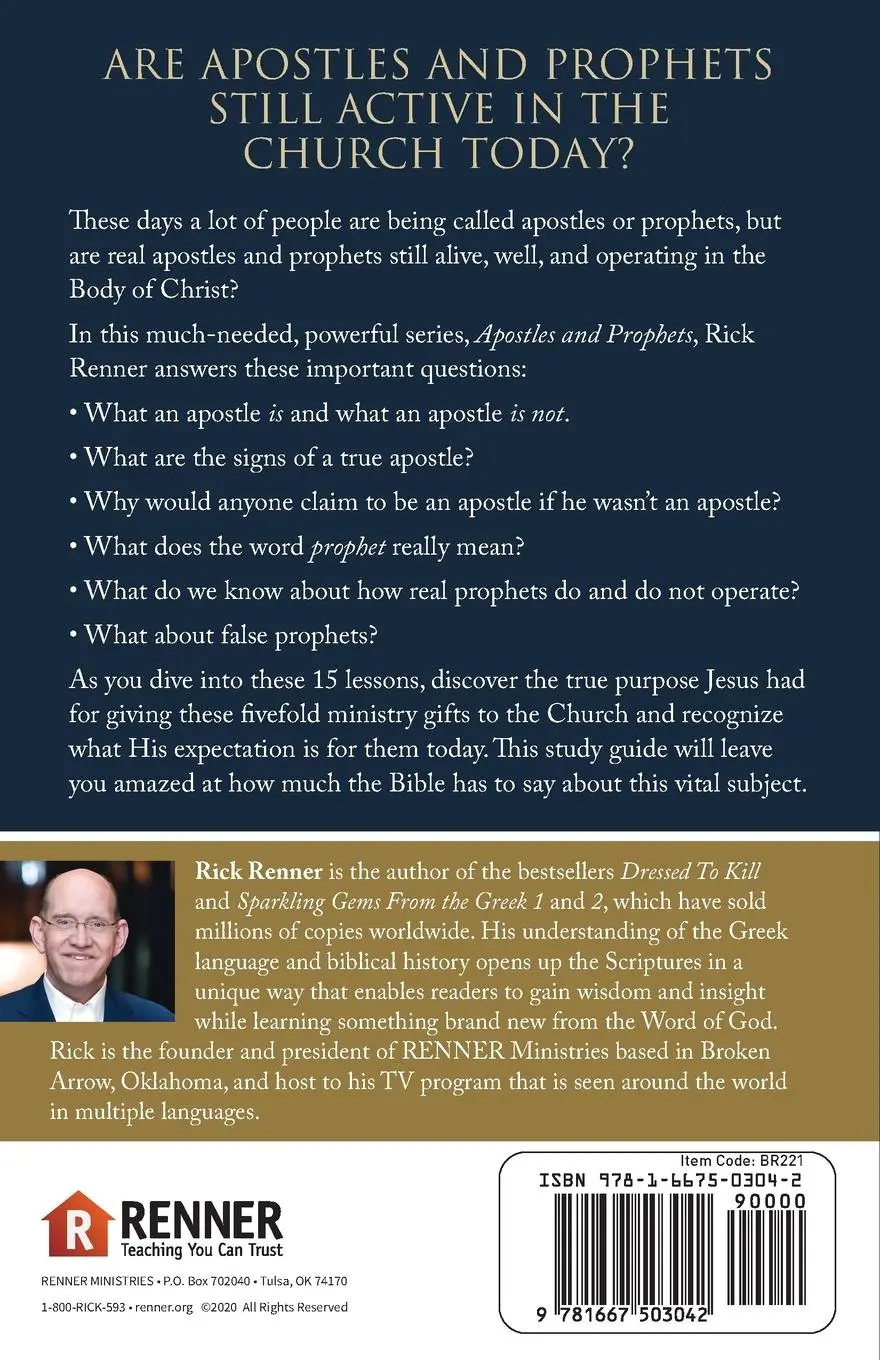 Rückseite: 9781667503042 | Apostles and Prophets Study Guide | Rick Renner | Taschenbuch | 2023