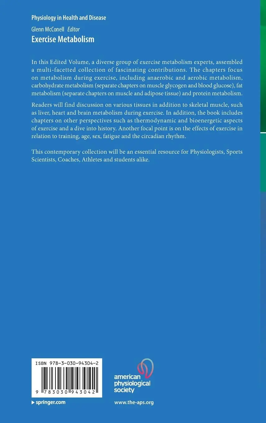 Rückseite: 9783030943042 | Exercise Metabolism | Glenn McConell | Buch | x | Englisch | 2022