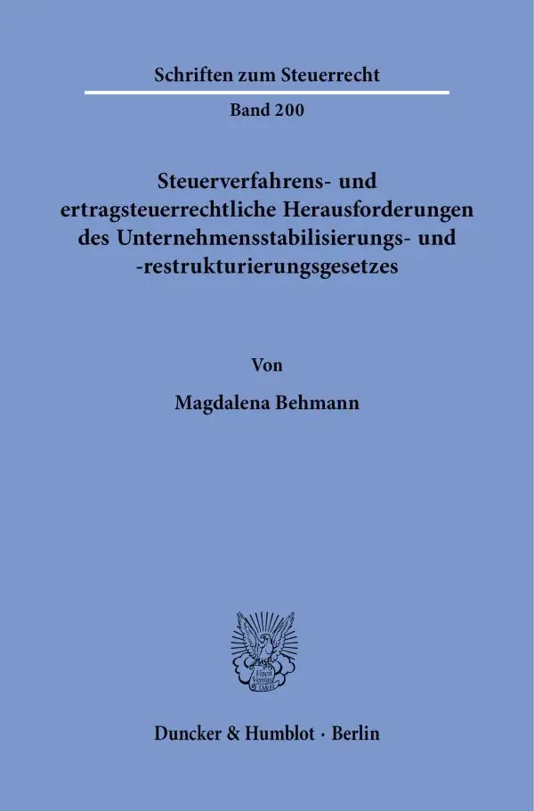 Cover: 9783428193042 | Steuerverfahrens- und ertragsteuerrechtliche Herausforderungen des...