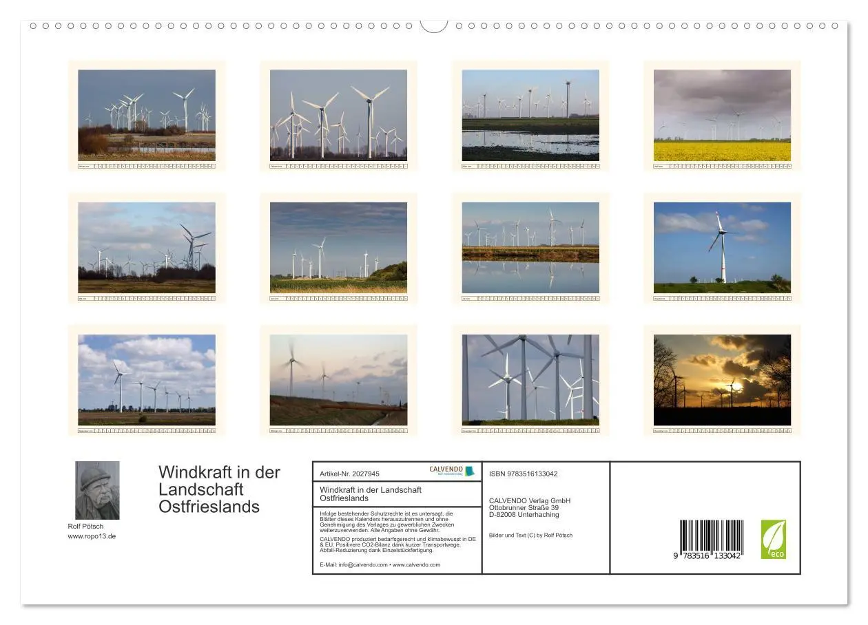 Bild: 9783516133042 | Windkraft in der Landschaft Ostfrieslands (hochwertiger Premium...
