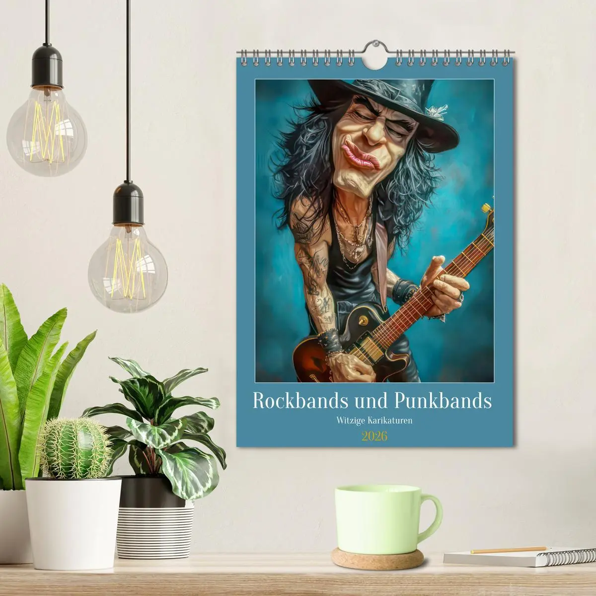 Bild: 9783457273142 | Rockbands und Punkbands - Witzige Karikaturen (Wandkalender 2026...