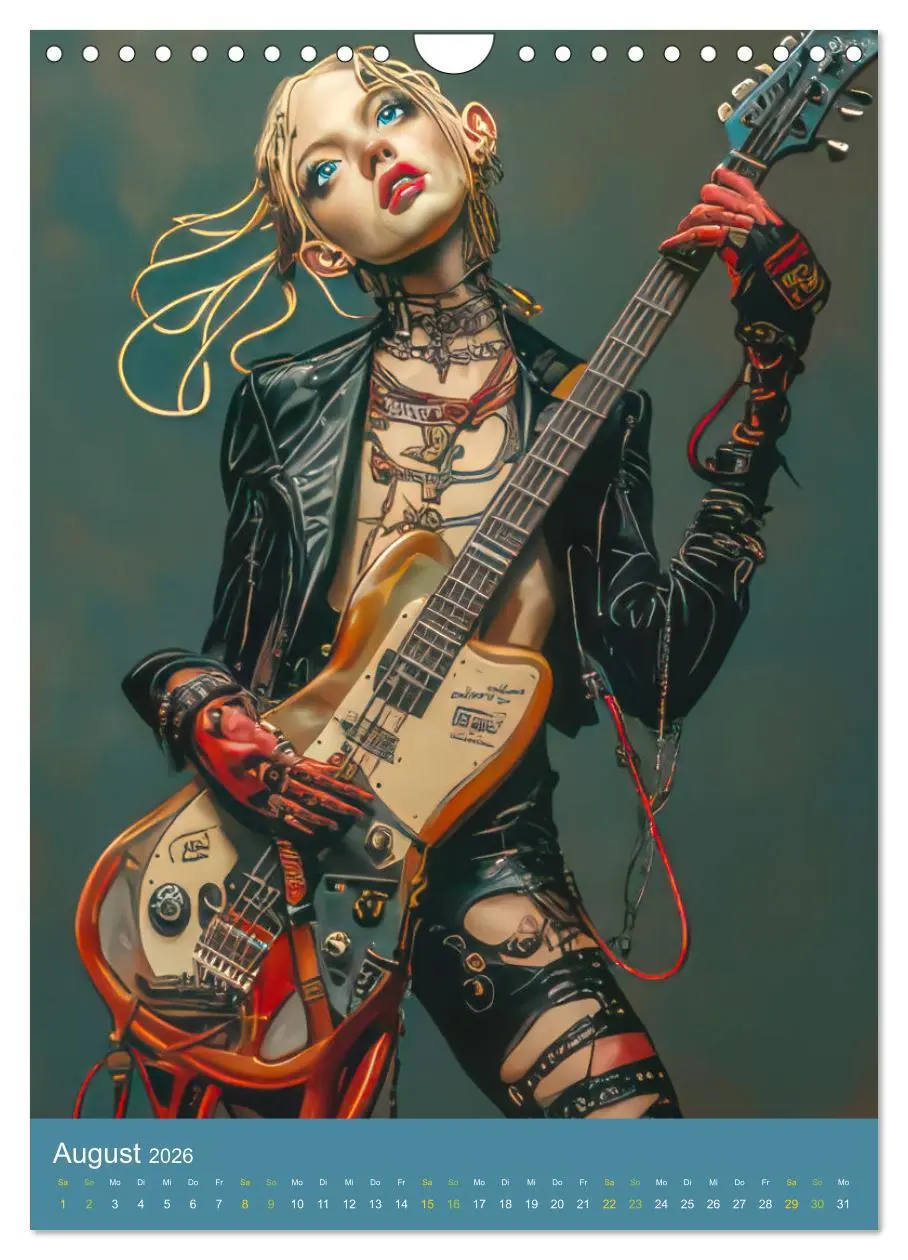 Bild: 9783457273142 | Rockbands und Punkbands - Witzige Karikaturen (Wandkalender 2026...