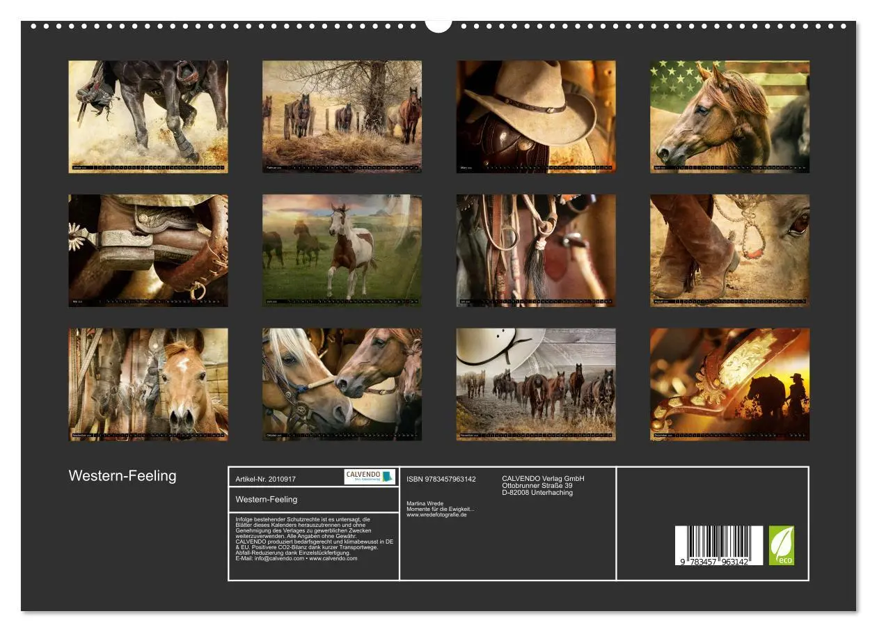 Bild: 9783457963142 | Western-Feeling (hochwertiger Premium Wandkalender 2026 DIN A2...