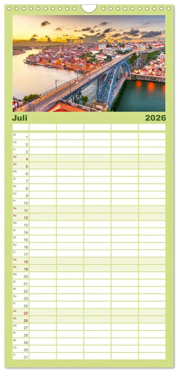 Bild: 9783516503142 | Familienplaner 2026 - Porto - Eine Liebeserklärung mit 5 Spalten...