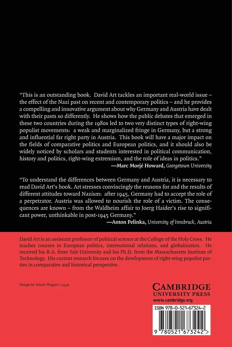 Rückseite: 9780521673242 | The Politics of the Nazi Past in Germany and Austria | David Art