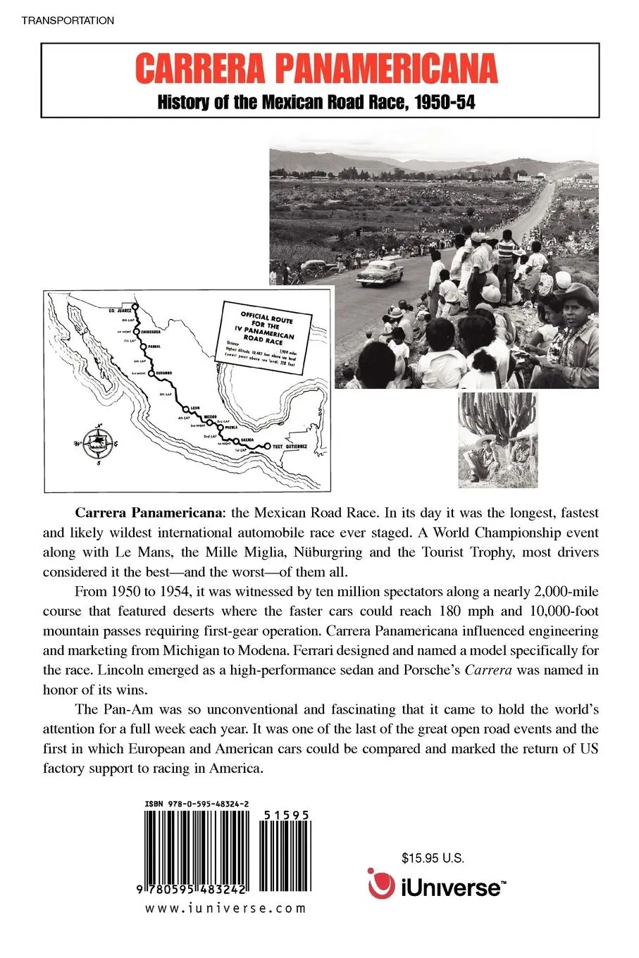 Rückseite: 9780595483242 | Carrera Panamericana | History of the Mexican Road Race, 1950-54