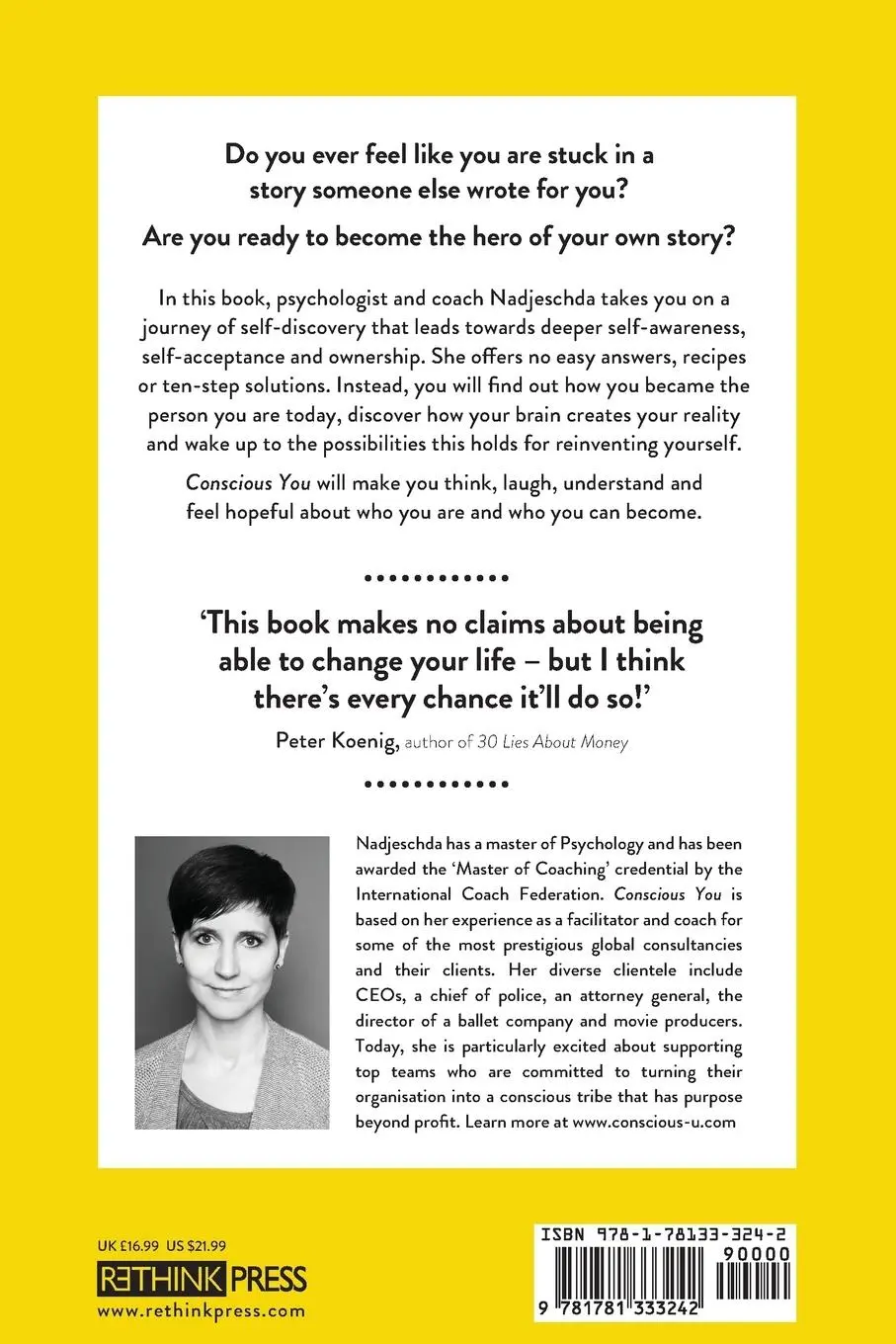 Rückseite: 9781781333242 | Conscious You | Become The Hero of Your Own Story | Taranczewski