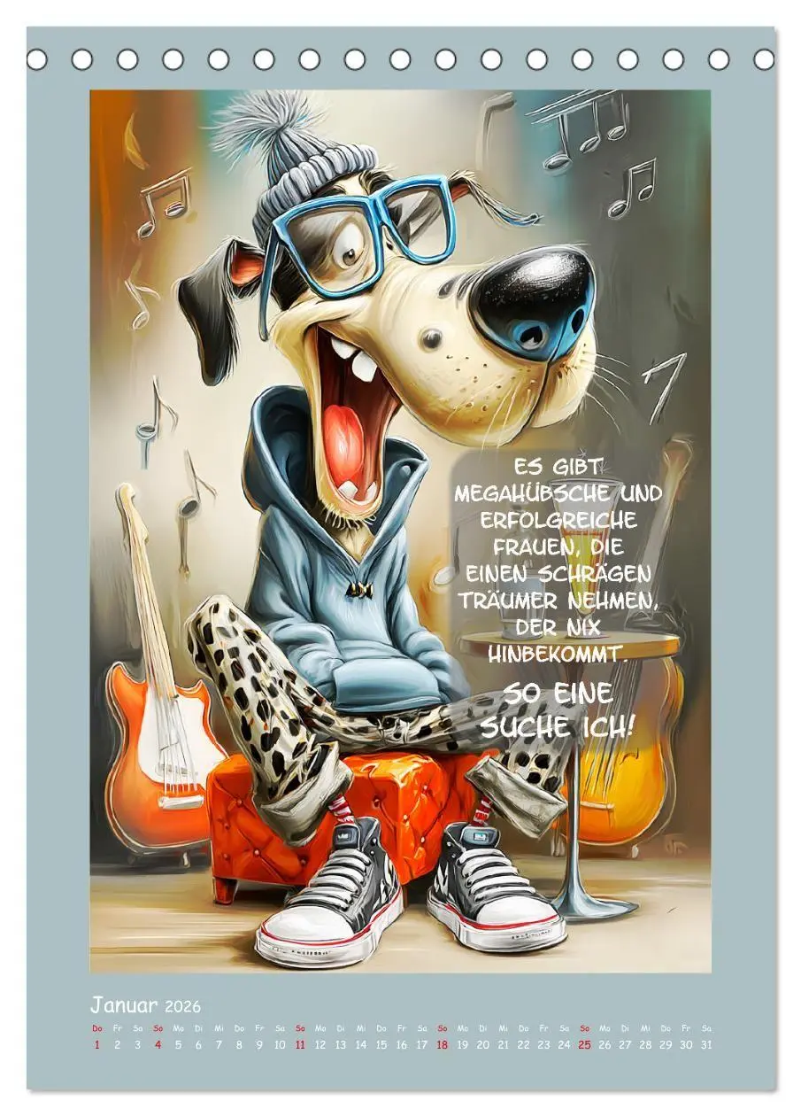 Bild: 9783516733242 | Hundstage. Bissiger Humor vom Feinsten (Tischkalender 2026 DIN A5...