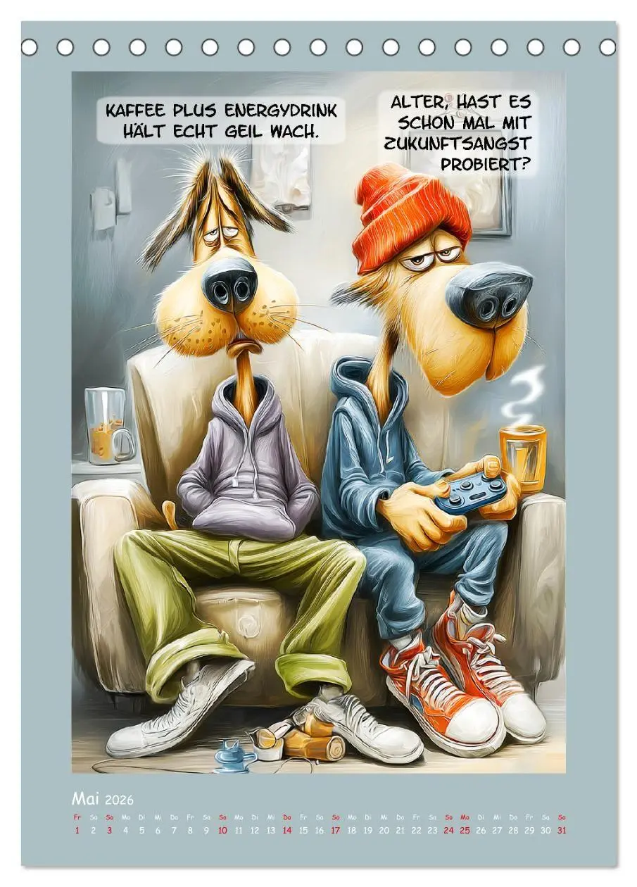 Bild: 9783516733242 | Hundstage. Bissiger Humor vom Feinsten (Tischkalender 2026 DIN A5...