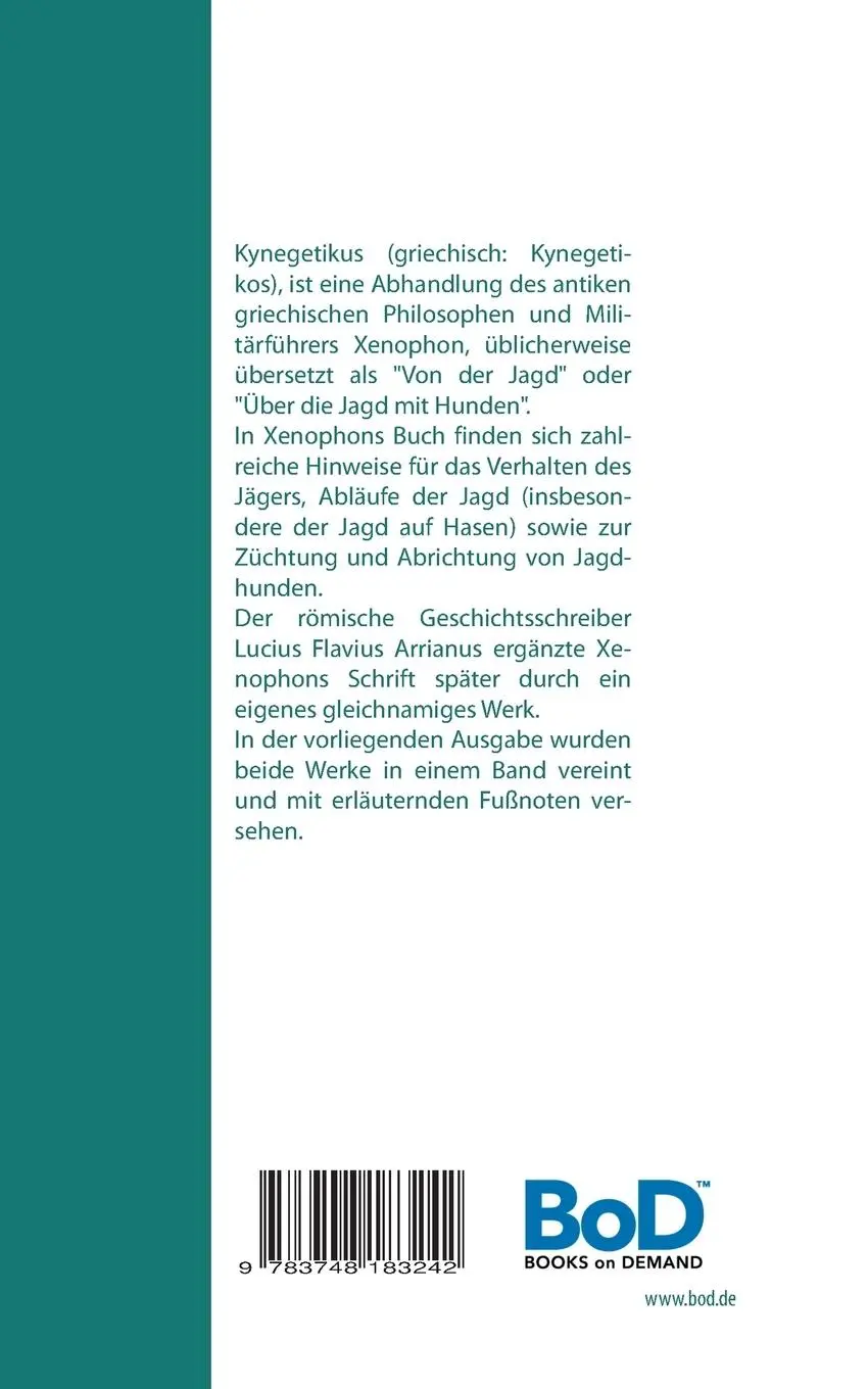 Rückseite: 9783748183242 | Kynegetikus - Von der Jagd | Xenophon von Athen (u. a.) | Taschenbuch