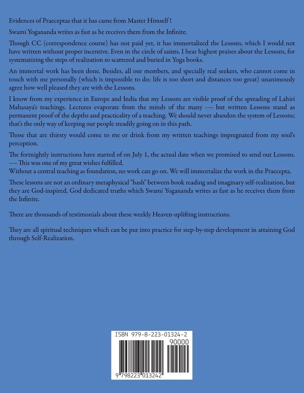 Rückseite: 9798223013242 | Original Teachings of Swami Yoganandaji Vol. - 1 | Swami Yogananda