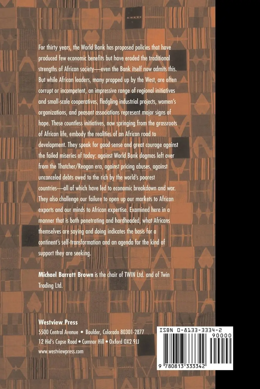 Rückseite: 9780813333342 | Africa's Choices | After Thirty Years Of The World Bank | Brown | Buch