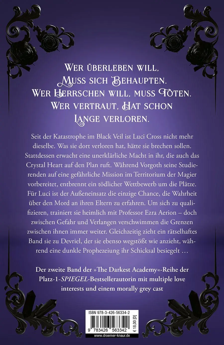Rückseite: 9783426563342 | The Darkest Academy 2 - Ashes | Beril Kehribar | Taschenbuch | 560 S.