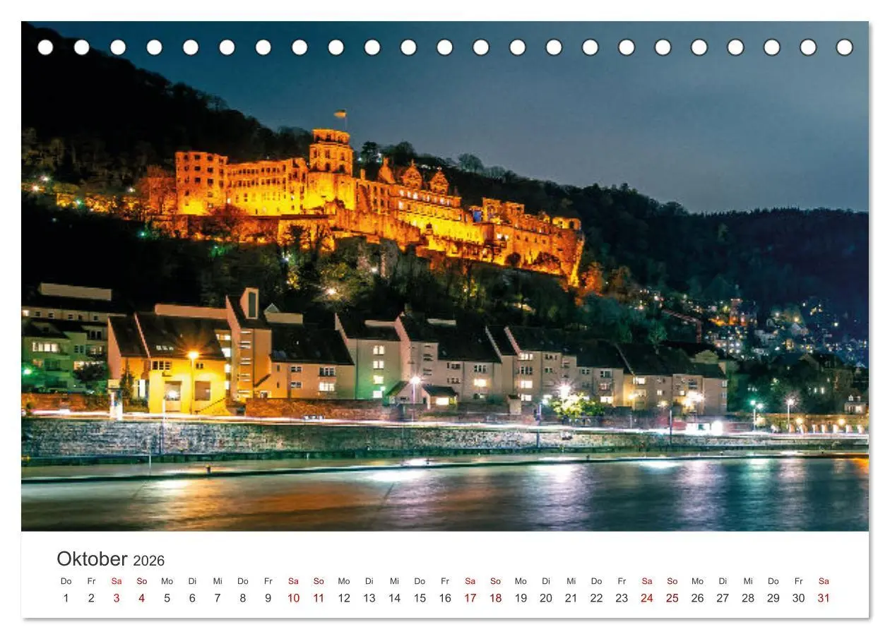 Bild: 9783457253342 | Lichtstimmungen in Heidelberg (Tischkalender 2026 DIN A5 quer),...