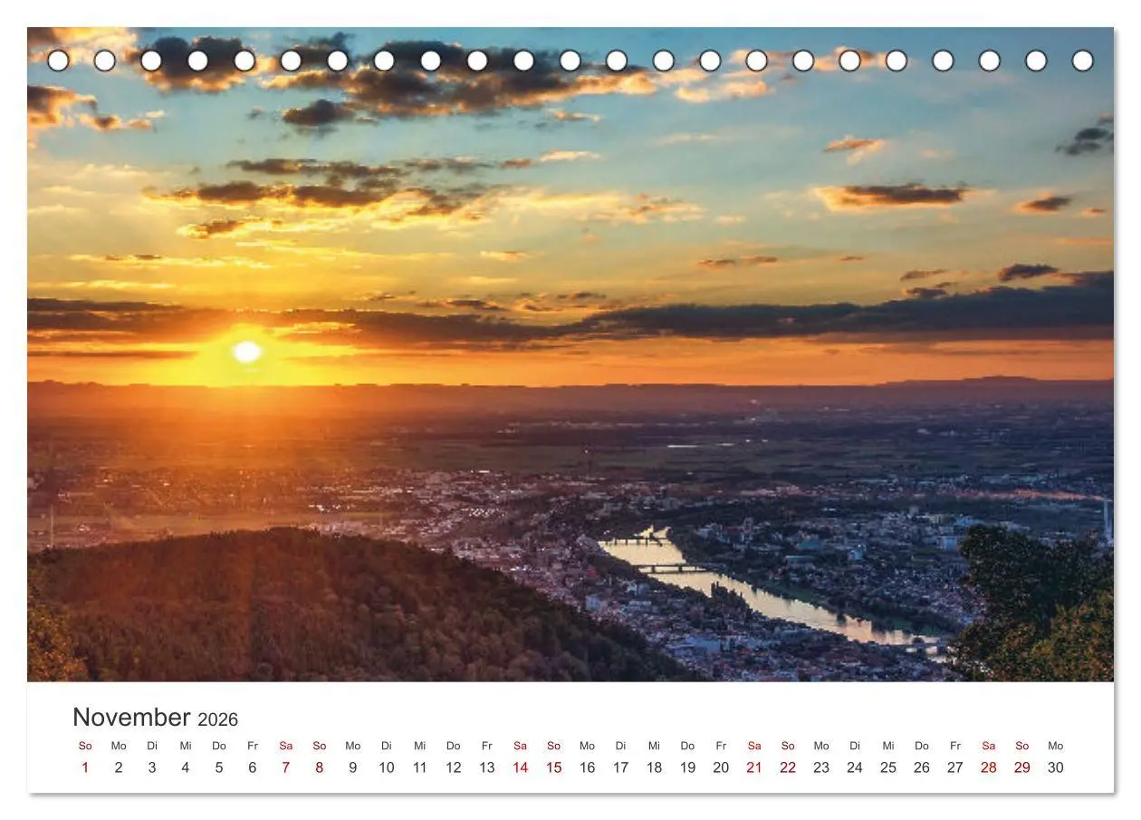 Bild: 9783457253342 | Lichtstimmungen in Heidelberg (Tischkalender 2026 DIN A5 quer),...