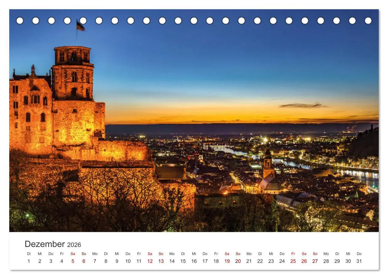 Bild: 9783457253342 | Lichtstimmungen in Heidelberg (Tischkalender 2026 DIN A5 quer),...