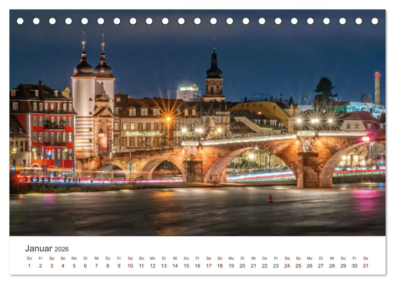 Bild: 9783457253342 | Lichtstimmungen in Heidelberg (Tischkalender 2026 DIN A5 quer),...