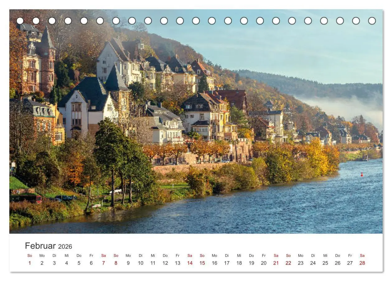 Bild: 9783457253342 | Lichtstimmungen in Heidelberg (Tischkalender 2026 DIN A5 quer),...