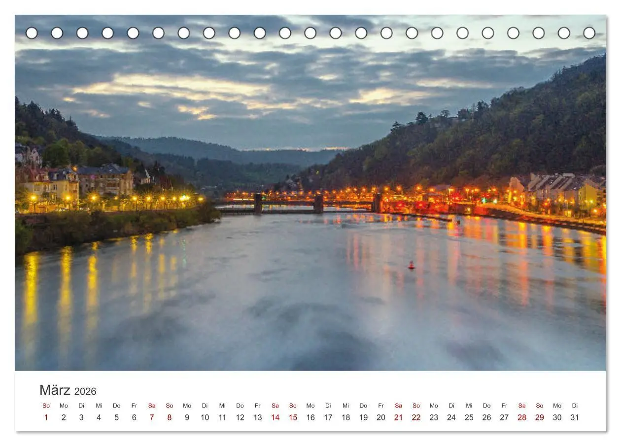 Bild: 9783457253342 | Lichtstimmungen in Heidelberg (Tischkalender 2026 DIN A5 quer),...