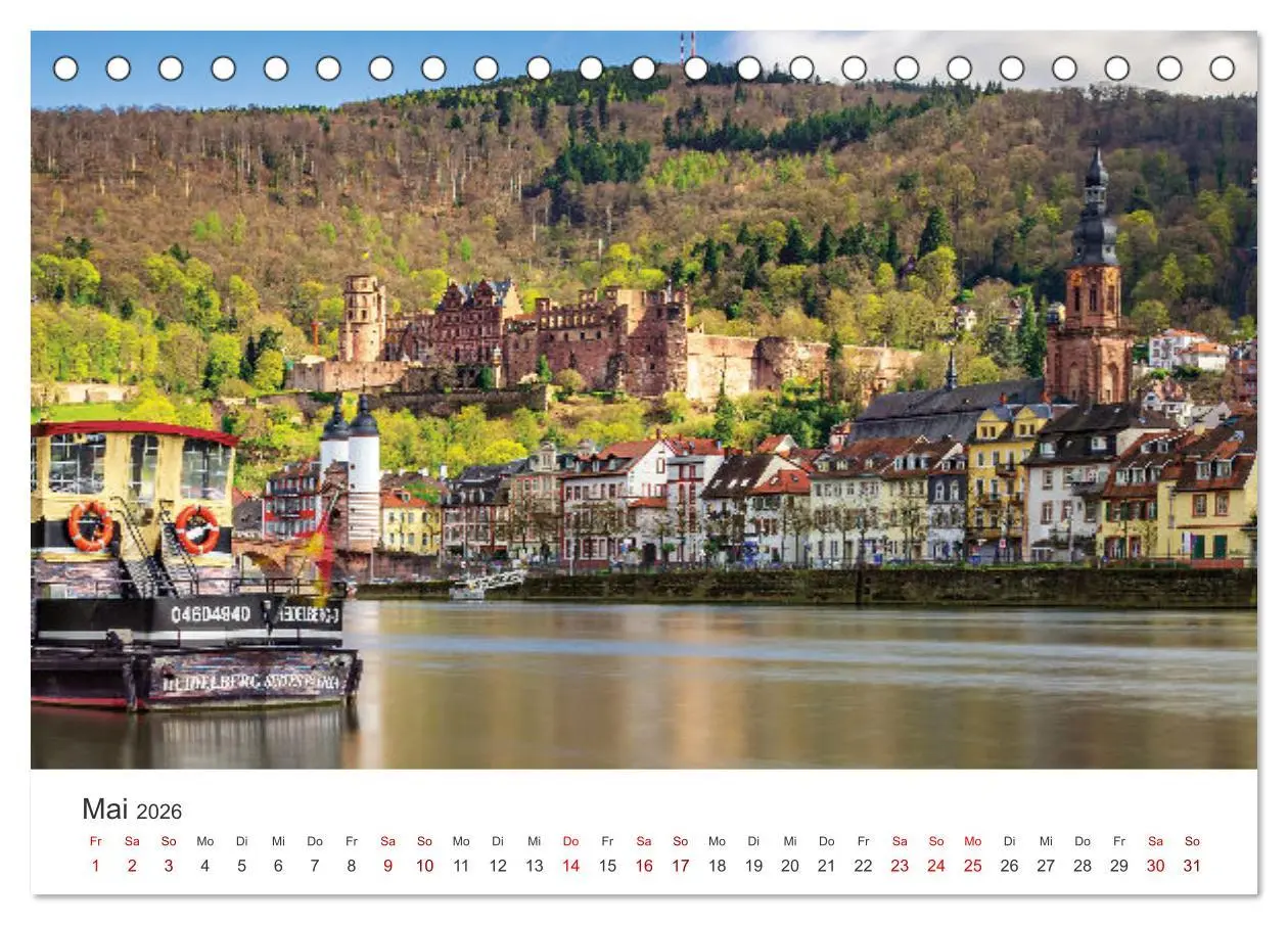 Bild: 9783457253342 | Lichtstimmungen in Heidelberg (Tischkalender 2026 DIN A5 quer),...