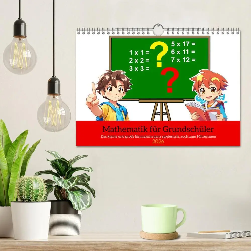 Bild: 9783457323342 | Mathematik für Grundschüler (Wandkalender 2026 DIN A4 quer),...