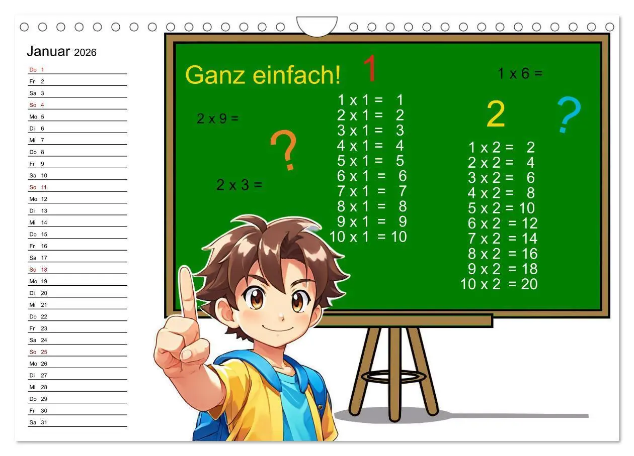 Bild: 9783457323342 | Mathematik für Grundschüler (Wandkalender 2026 DIN A4 quer),...