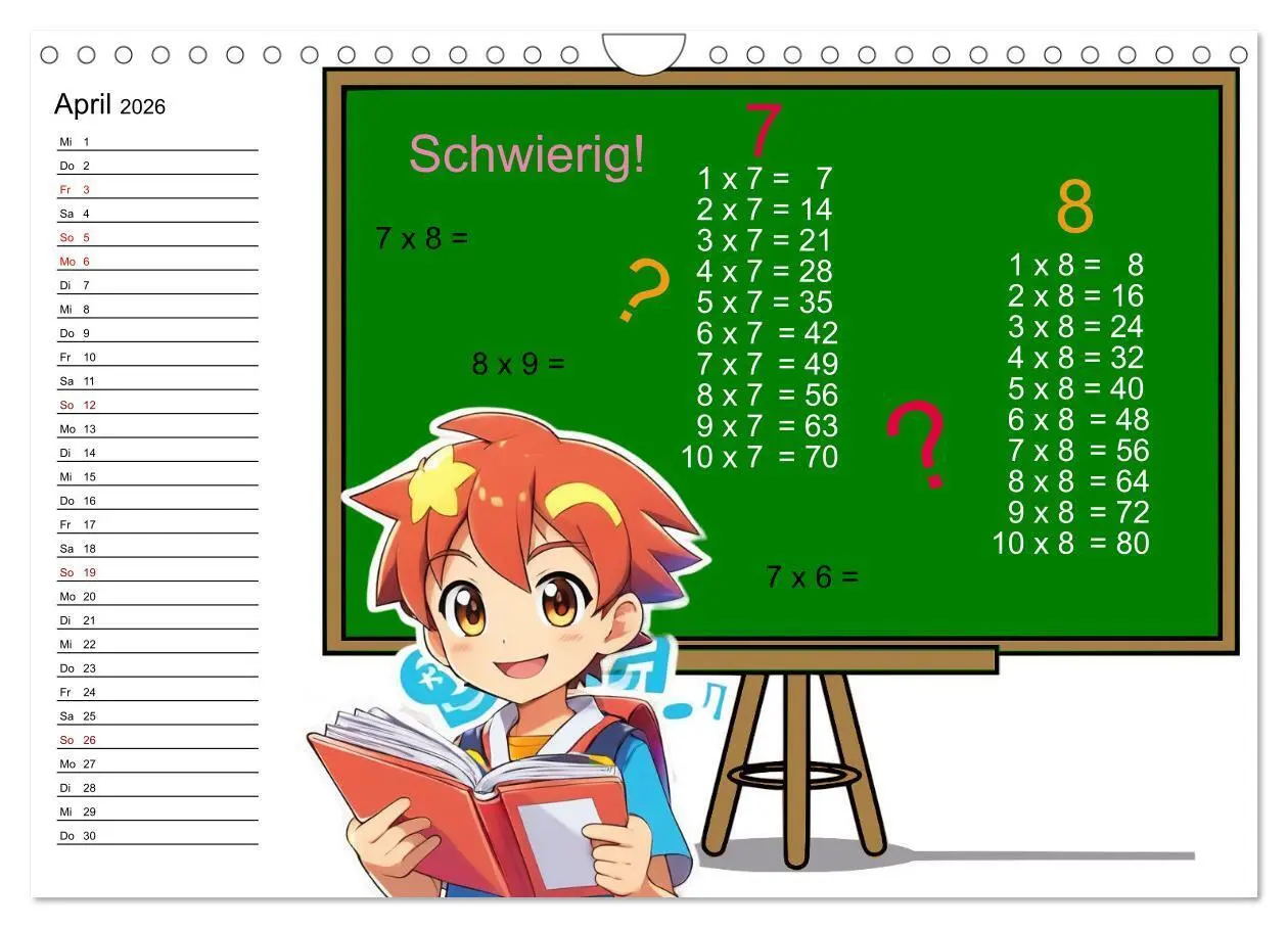 Bild: 9783457323342 | Mathematik für Grundschüler (Wandkalender 2026 DIN A4 quer),...