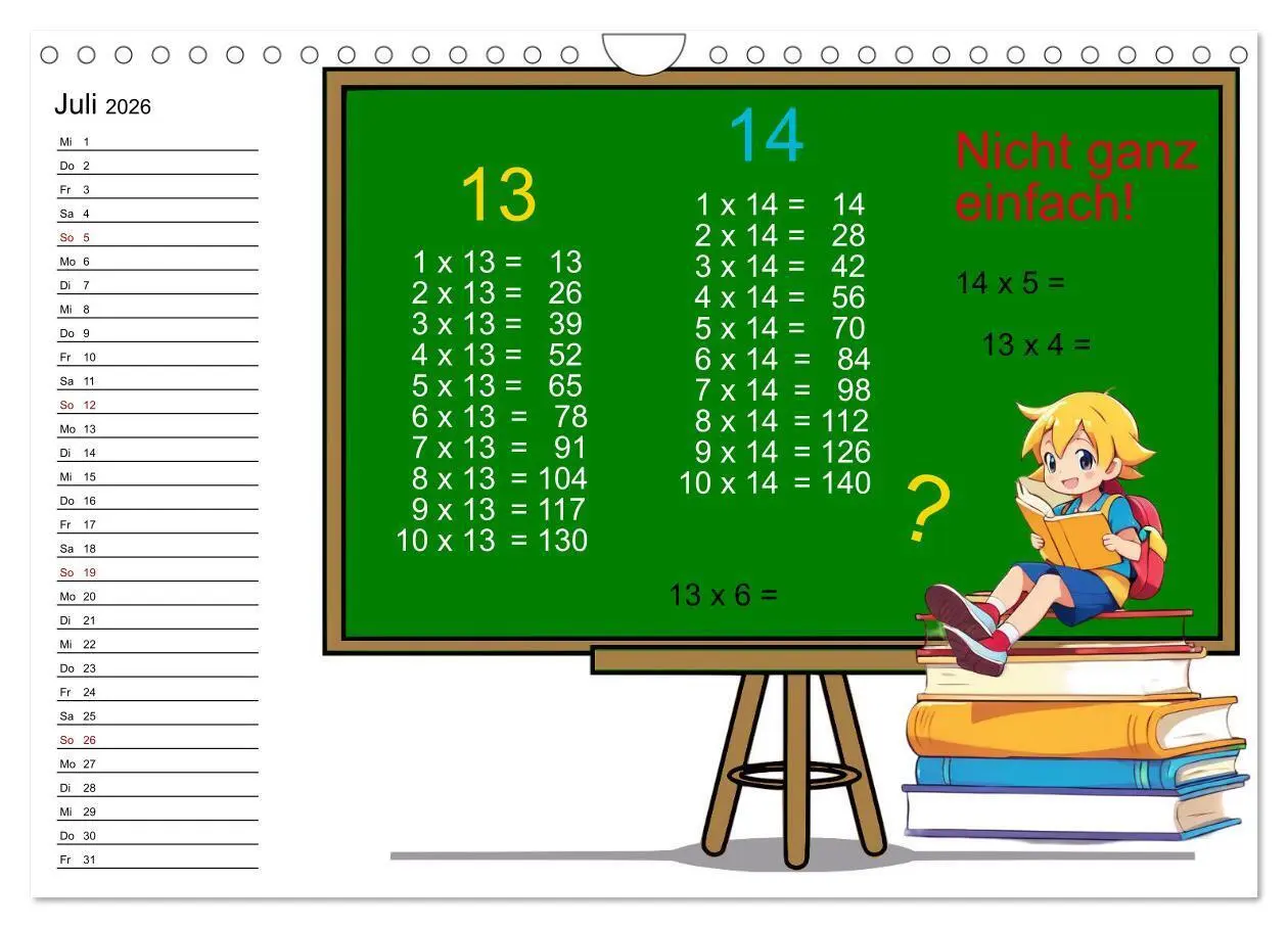 Bild: 9783457323342 | Mathematik für Grundschüler (Wandkalender 2026 DIN A4 quer),...