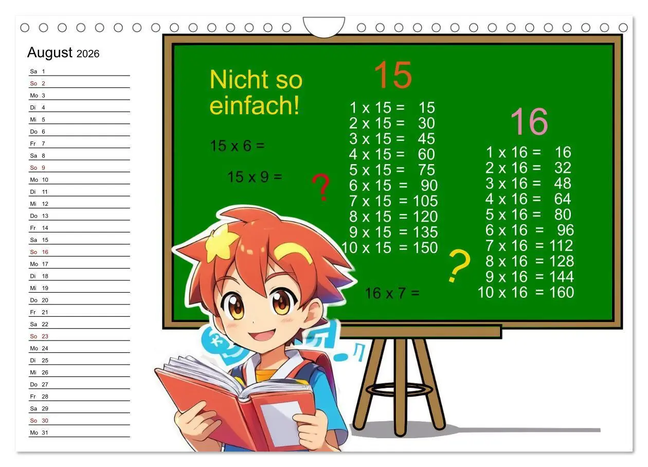 Bild: 9783457323342 | Mathematik für Grundschüler (Wandkalender 2026 DIN A4 quer),...