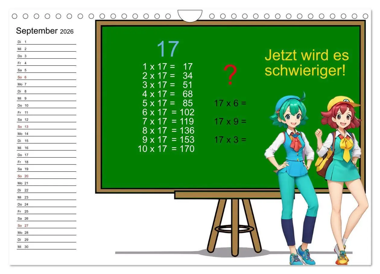 Bild: 9783457323342 | Mathematik für Grundschüler (Wandkalender 2026 DIN A4 quer),...