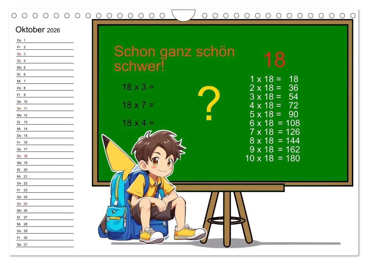 Bild: 9783457323342 | Mathematik für Grundschüler (Wandkalender 2026 DIN A4 quer),...