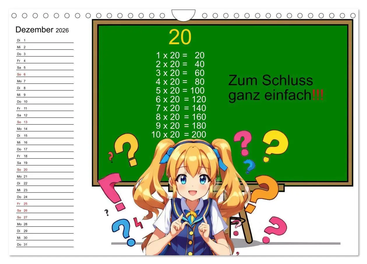 Bild: 9783457323342 | Mathematik für Grundschüler (Wandkalender 2026 DIN A4 quer),...