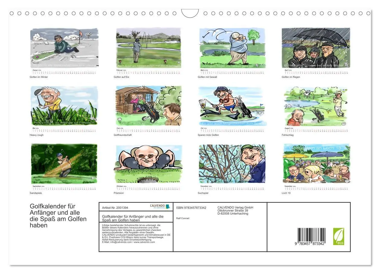 Bild: 9783457873342 | Golfkalender für Anfänger und alle die Spaß am Golfen haben...