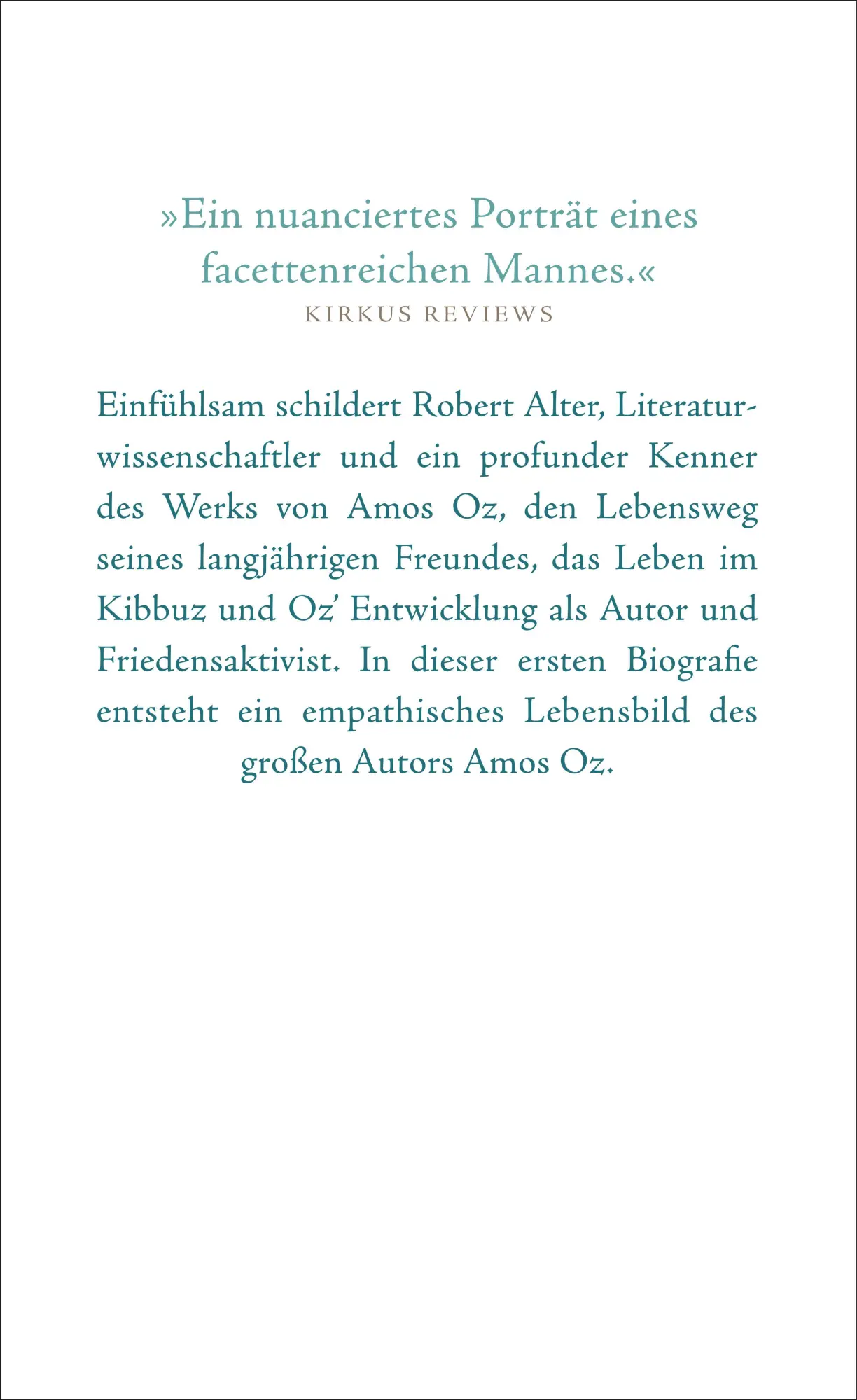 Rückseite: 9783633543342 | Amos Oz | Robert Alter | Buch | 224 S. | Deutsch | 2024