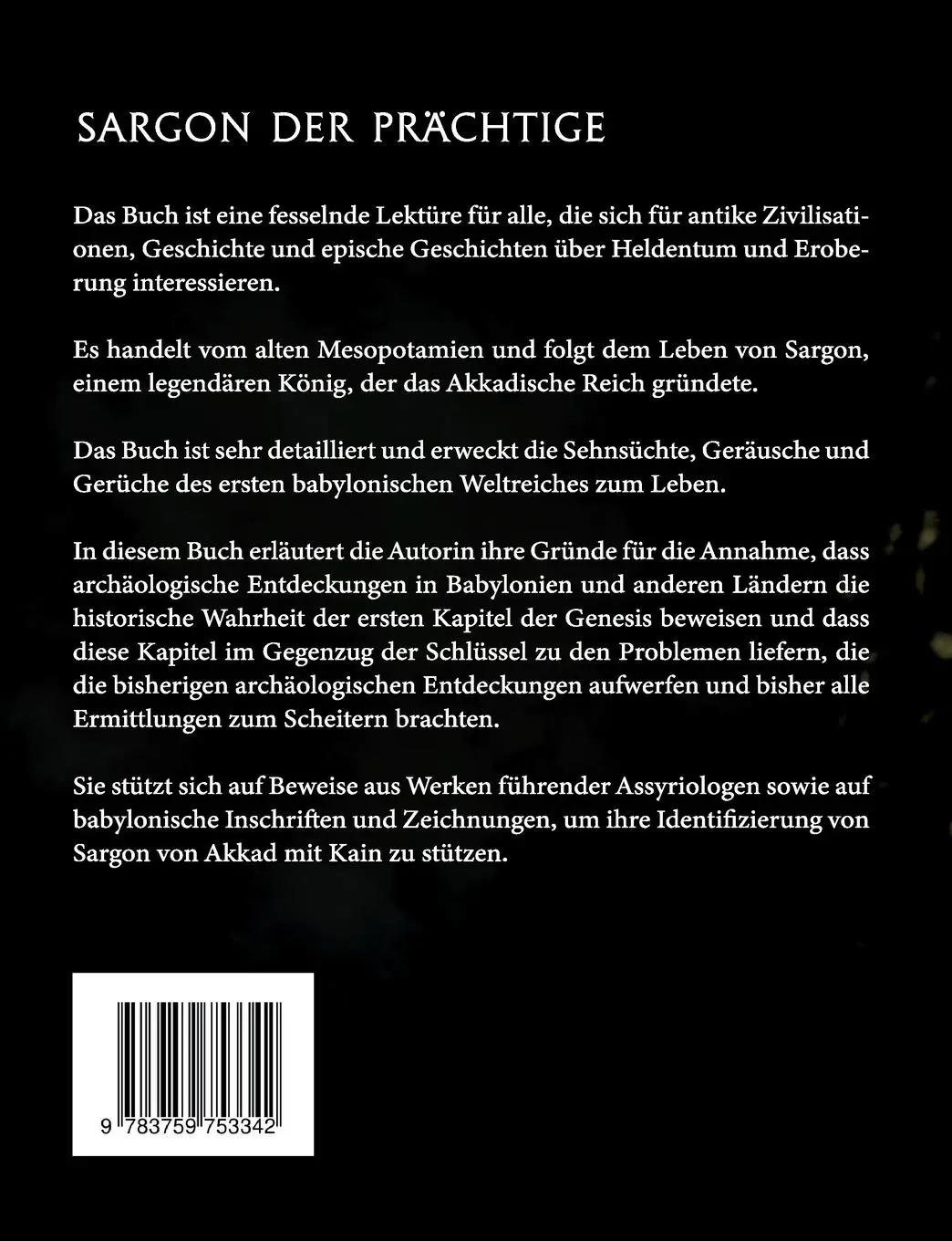Rückseite: 9783759753342 | Sargon der Prächtige | Heidi Neugebauer | Taschenbuch | Paperback