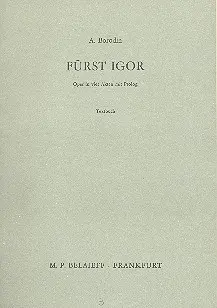 Cover: 9790203003342 | Fürst Igor Oper Textbuch (dt) | Oper in vier Akten mit Prolog