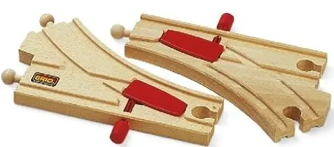 Cover: 7312350333442 | BRIO World - Mechanisches Weichenpaar (L1/M1) | BRIO® | Spiel | Spiel
