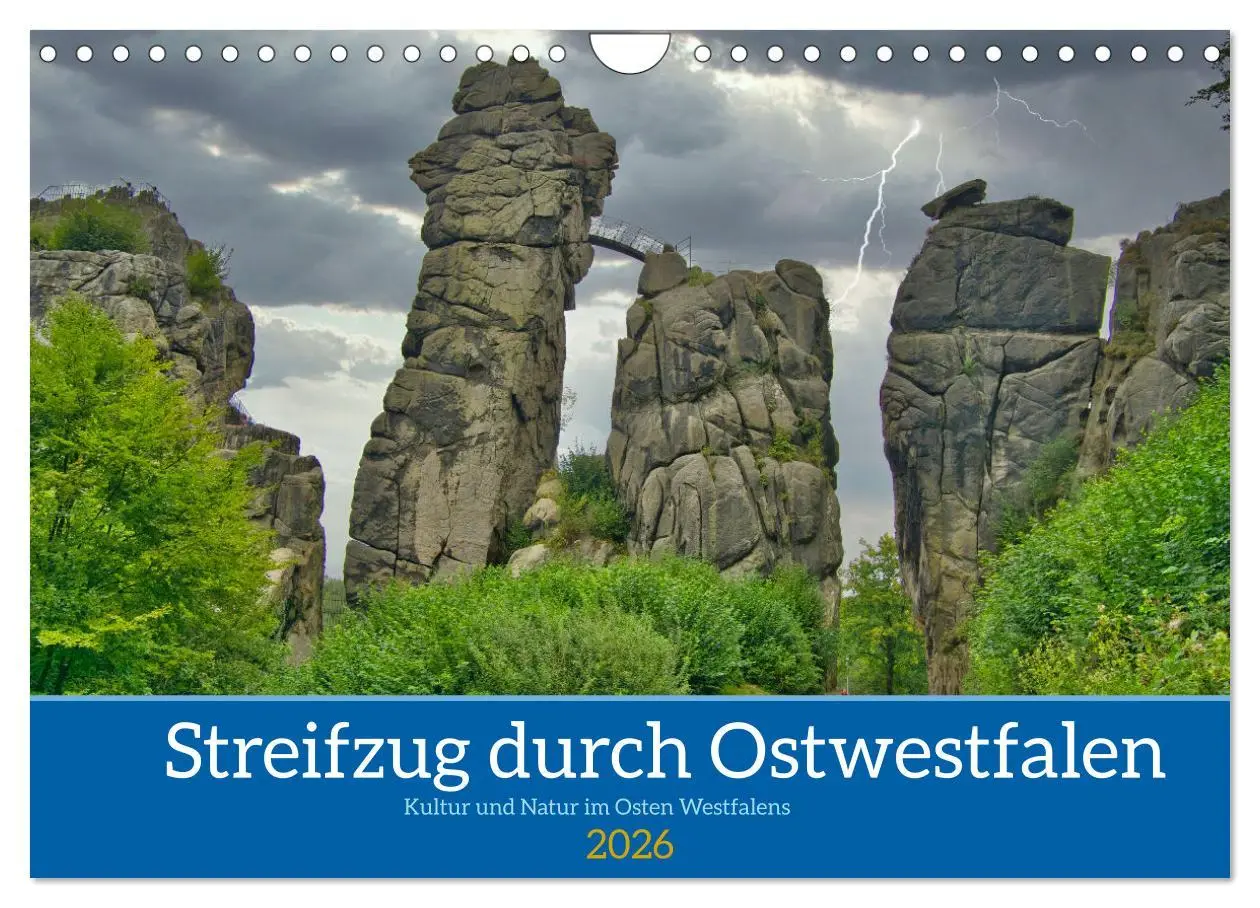 Cover: 9783457313442 | Streifzug durch Ostwestfalen (Wandkalender 2026 DIN A4 quer),...