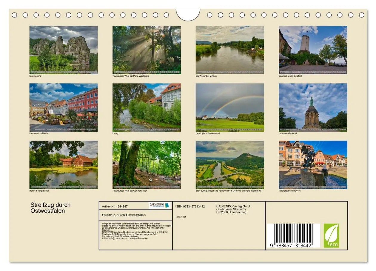 Bild: 9783457313442 | Streifzug durch Ostwestfalen (Wandkalender 2026 DIN A4 quer),...